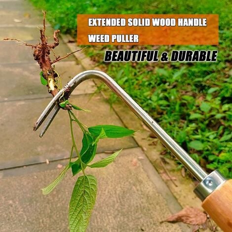 Manual weeding tool with handle，With V-Hook - 16 Garden Tool