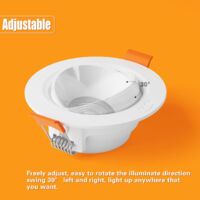 LED Recessed Spotlight, 10 X 5.5W Bathroom Spotlight IP44 2800K Warm White 600LM, Extra Flat LED Spotlight 30mm Led Recessed Ceiling Light 60 65mm Hole Recessed Spotlight For Living Room Kitchen Cor 69383151 - View #12