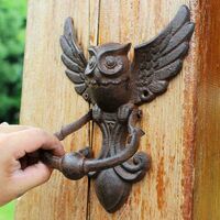 Cast Iron Door Knocker - Vintage Style - Owl - Decoration for Your Garden, Wooden House, Farmhouse