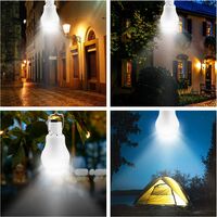 2 Portable Solar Camping Light,Solar Bulb LED Solar Emergency Lamp Light Garden Lantern Solar Lighting with Hook Light Bulb Panel for Camping,Fishing,Hiking,Indoor