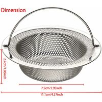 Avalon Replacement Kitchen Sink Stainless Steel Basket Strainer With Prong And Stopper, Chrome - View #12