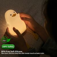 Cute Seagull Shaped Night Light, Gift for Women, Teen Girls, Baby, Nursery Night Light, Cute Silicone Christmas Duck for Kids and Toddlers.