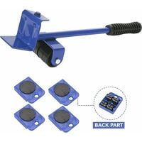 5 in 1 Mobile Heavy Furniture Transport Tool, for Lifting and Moving Furniture Lifter, for Heavy Cabinets/Refrigerators/Pianos etc. Maximum Load 150kg.(Blue)