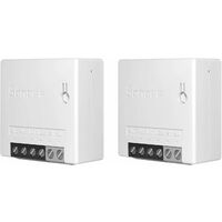 SONOFF Mini R2 WiFi Smart Switch 2 Way Light Switch, Works with Amazon Alexa/Google Home, APP Remote Control, Voice Control, DIY Mode, Timer Function, LAN Control, No Hub Required, 10A/2200W, 2 Pack