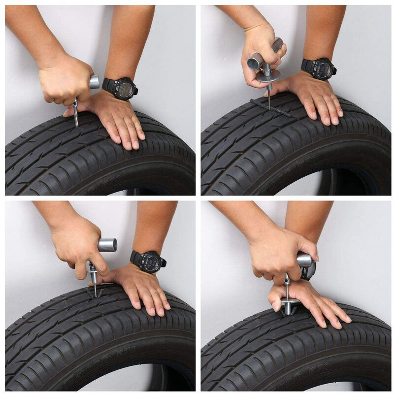 Retoo Reifen Reparaturset, Reifendichtmittel, Reifenreparaturset,  Pannenset, Profi Reifen Flickzeug, Reifen-Flick-Set, Reifenpannenset,  Autoreifen