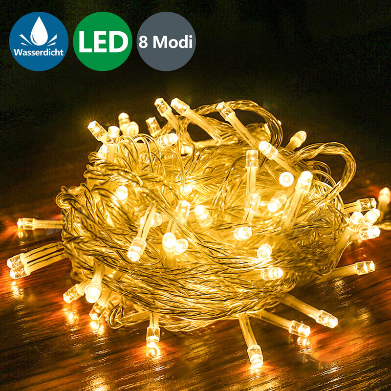 EGB Micro LED-Lichterkette 20 fl. warmweiß, Timer silberfarbener