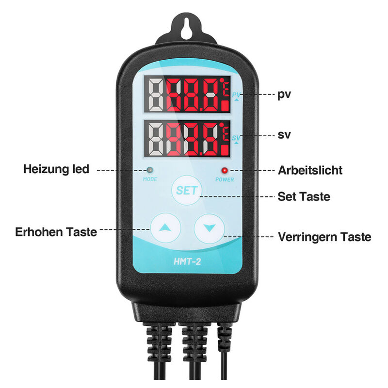 Randaco Temperaturregler Infrarotheizungen Thermostat Digitaler  Pflanzschuppen Controller Innenthermostat 230V 3000W