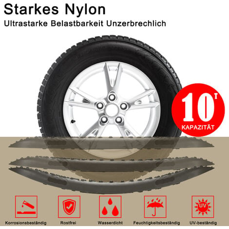 Tragbare Reifen-Traktionsmatten, 33-Zoll-rutschfeste Platte,  Traktionsschienen, Griffmatten, 2 Stück, für Offroad-Radreifen, Eisschlamm,  Sand, Schnee