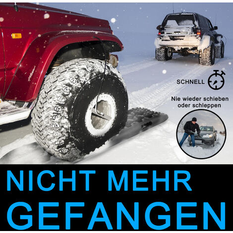 Stabile Schneeketten Auto Reifen Anfahrhilfe Schnee Eis Kunststoff