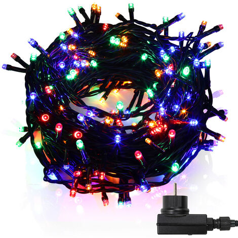 LED Deko-Party-Lichterkette 10 Lampen transparent 8m 3,2V 6W mit  Steckernetzteil IP44 3000K
