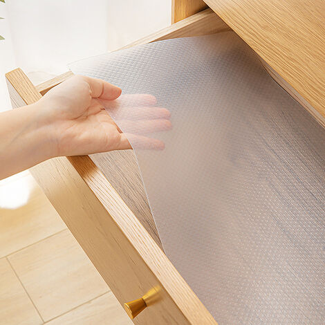 Randaco 3× Schubladenmatte 50150cm - Schubladen Schutzmatte Antirutschmatte  - Matte für Küchenschrank Schrank - Unterlage transparent zuschneidbar