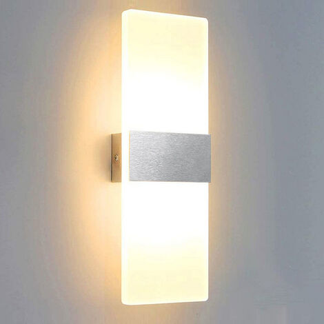 VINGO LED Wandleuchte Innen Wandlampe Wandstrahler Flurleuchte 6W Flurlampe Warmweiß Außen