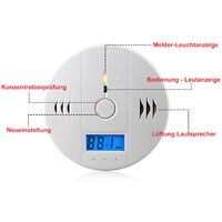 10X Kohlenmonoxid Brandmelder Gasmelder Feuermelder LED Detektor LCD Alarm Küche 