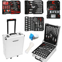 Randaco Werkzeugkoffer 1031 teilig Werkzeugkasten Alu Werkzeugkiste Set abschließbar Werkzeugtasche Werkzeug-Trolley 4 Ebenen Werkzeugtrolley