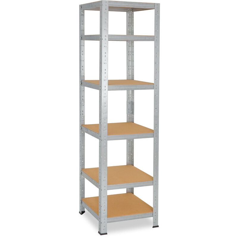 shelfplaza® HOME 200x50x50 cm Estantería galvanizada / estanterías fuertes / estantería de 6 baldas / estanterías metálicas almacenaje / estantería de metal insertable / capacidad de carga de 145kg