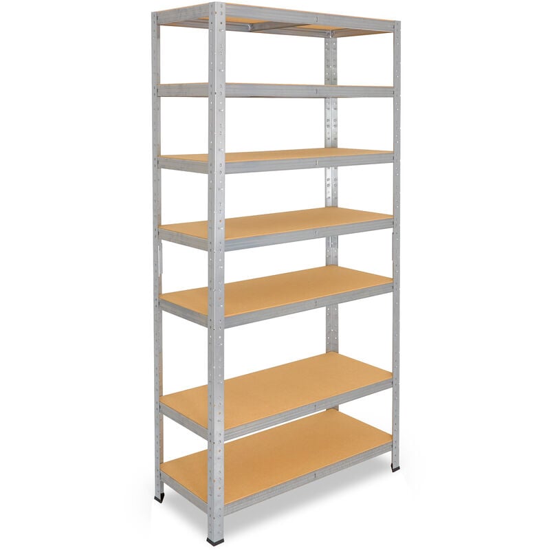 shelfplaza® HOME 200x80x40 cm Estantería galvanizada / estanterías fuertes / estantería de 7 baldas / estanterías metálicas almacenaje / estantería de metal insertable / capacidad de carga de 125kg