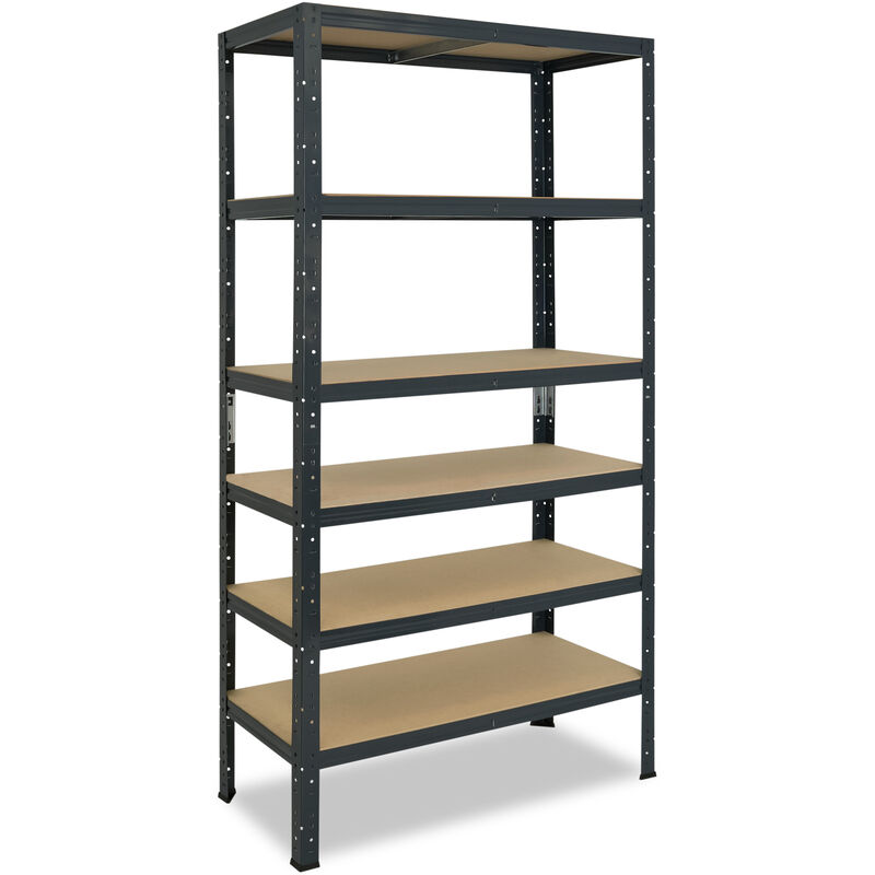 shelfplaza® HOME 200x70x60 cm Estantería antracita / estanterías fuertes / estantería de 6 baldas / estanterías metálicas almacenaje / estantería de metal insertable / capacidad de carga de 145kg