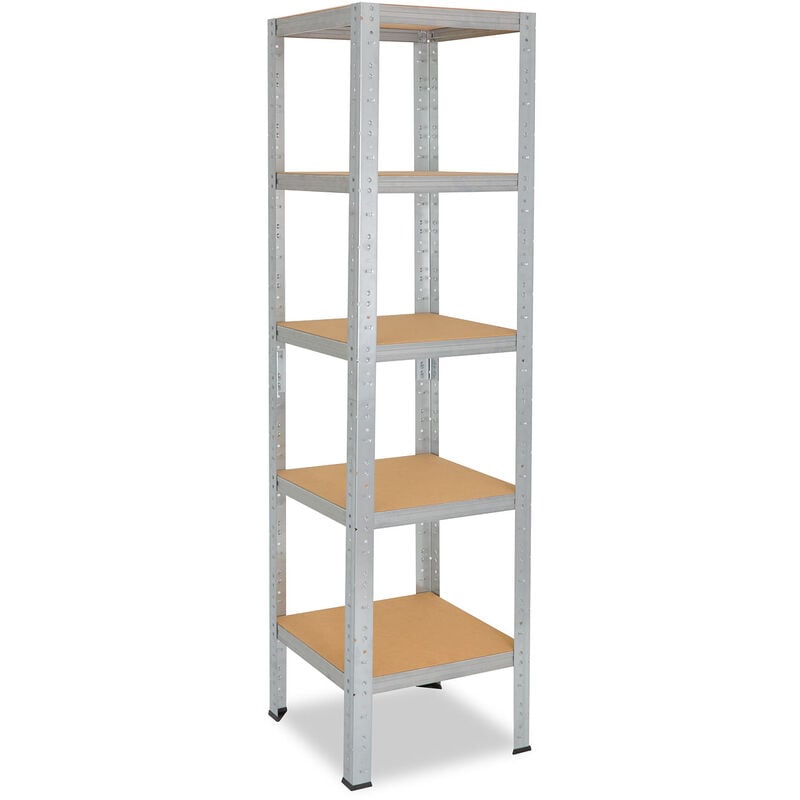 shelfplaza® HOME 200x60x60 cm Estantería galvanizada / estanterías fuertes / estantería de 5 baldas / estanterías metálicas almacenaje / estantería de metal insertable / capacidad de carga de 175kg