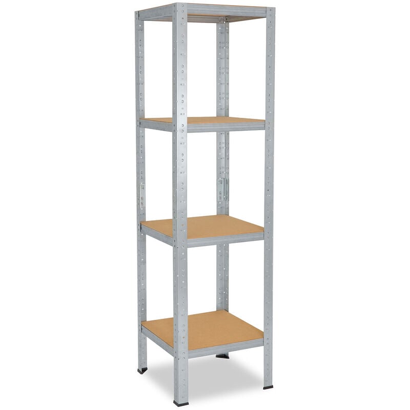 shelfplaza® HOME 180x40x40 cm Estantería galvanizada / estanterías fuertes / estantería de 4 baldas / estanterías metálicas almacenaje / estantería de metal insertable / capacidad de carga de 175kg