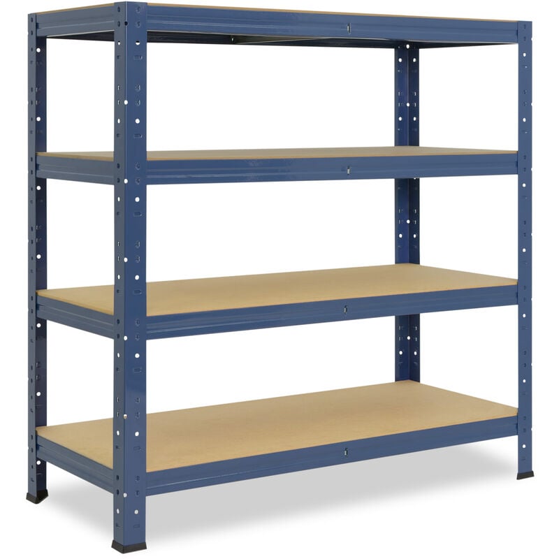 Shelfplaza® Home 100x80x50 cm azul fuertes de 4 baldas almacenaje metal insertable capacidad carga 175kg 100x80x50cm