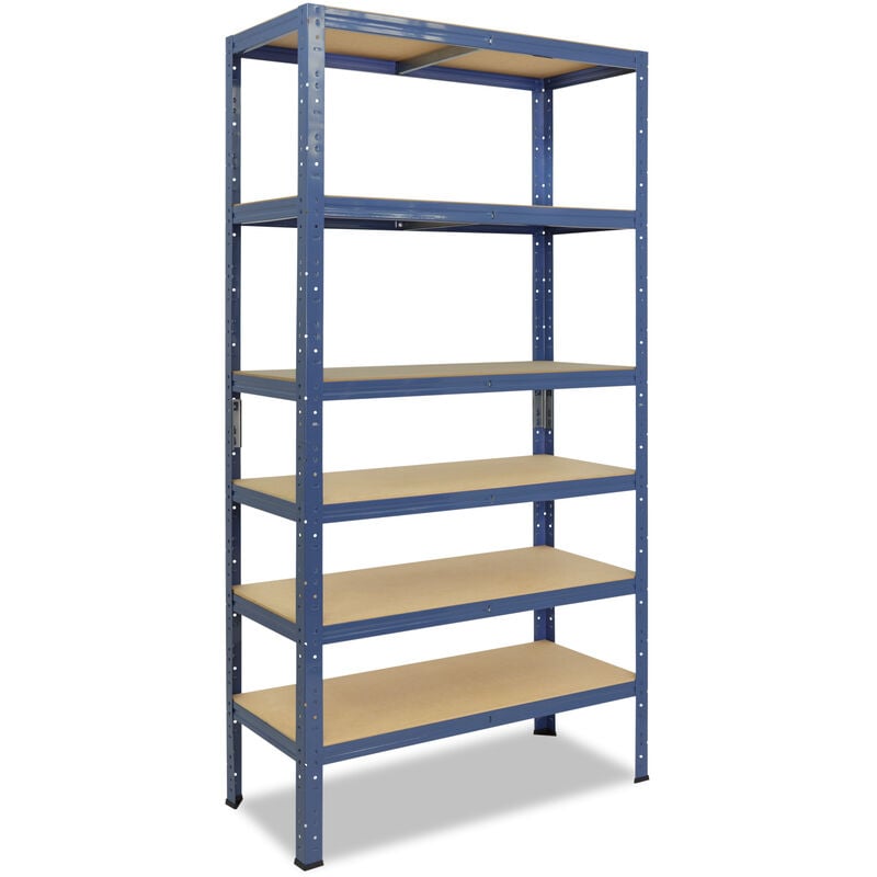 Shelfplaza® Home Estantería azul 180x90x50cm fuertes de 6 baldas 180x90x50 almacenaje metal insertable capacidad 145kg