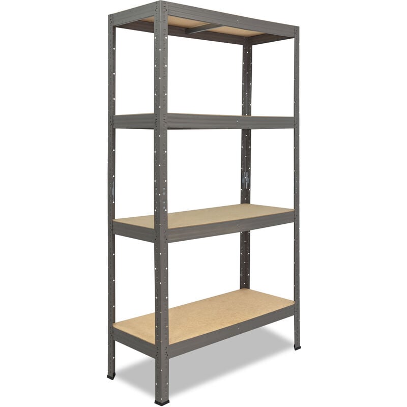 shelfplaza® PRO 180x70x50 cm Estantería gris / estanterías fuertes / estantería de 4 baldas / estanterías metálicas almacenaje / estantería de metal insertable / capacidad de carga de 200kg