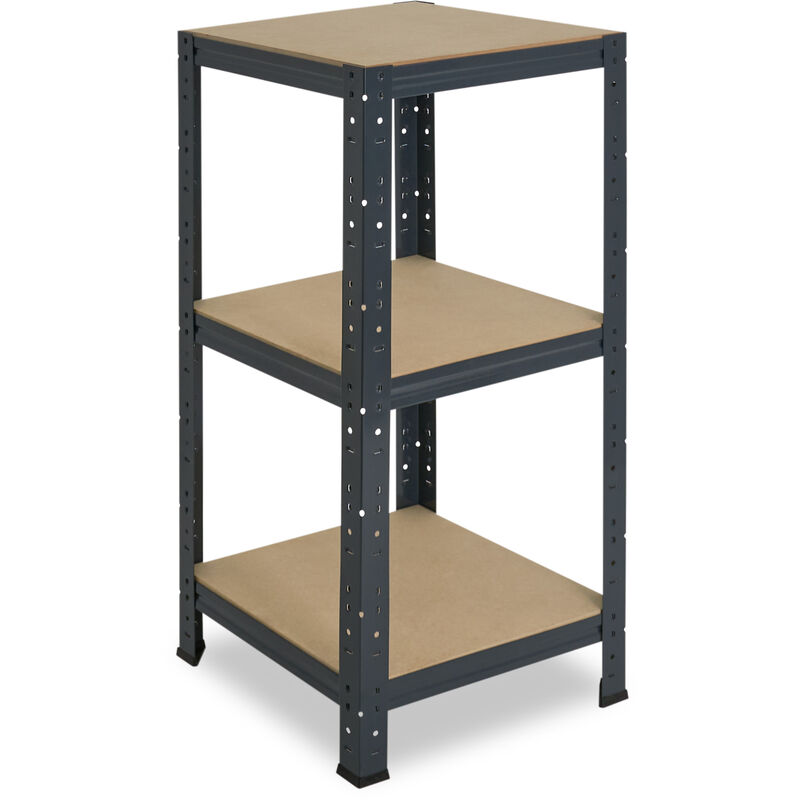 Shelfplaza® Home 90x50x50 cm antracita fuertes de 3 baldas almacenaje metal insertable capacidad carga 175kg 90x50x50cm 17