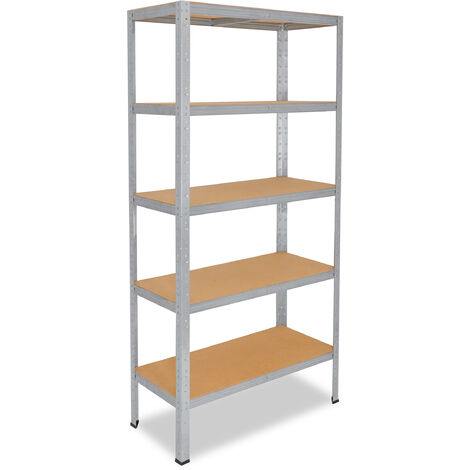 Estantería Esquina Shelfplaza® - Blanco, 230x70x40 Cm, 6 Baldas, Metal