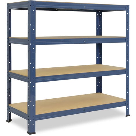 shelfplaza® HOME 100x30x30 cm Estantería azul pacífica / estanterías  fuertes / estantería de 4 baldas / estanterías metálicas almacenaje /  estantería de metal insertable / capacidad de carga de 175kg