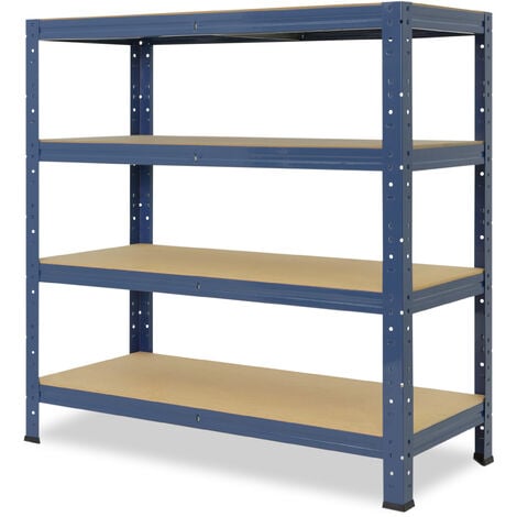 shelfplaza® HOME 90x40x30 cm Estantería azul pacífica / estanterías fuertes  / estantería de 4 baldas / estanterías metálicas almacenaje / estantería de  metal insertable / capacidad de carga de 175kg