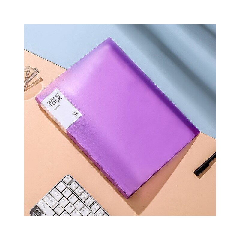 Bolsa de archivos A4, carpeta de hojas sueltas multicapa transparente, papel de prueba de certificado de estudiante, almacenamiento de libros, Clip de puntuación de 310x230mm,Purple-30,China