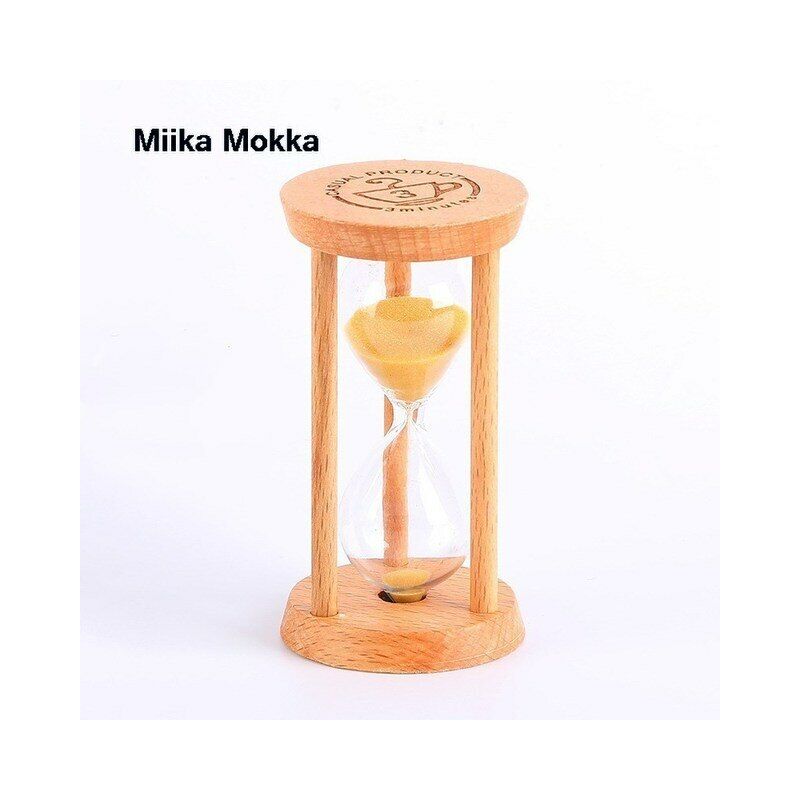 Reloj de arena de madera creativo para niños, reloj de arena de 3/5 minutos, cepillo de dientes, temporizador, decoración del hogar, regalo de cumpleaños,yellow,3 min