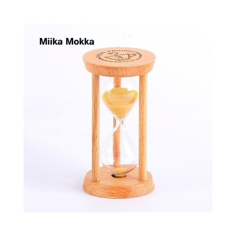 Reloj de arena de madera creativo para niños, reloj de arena de 3/5 minutos, cepillo de dientes, temporizador, decoración del hogar, regalo de cumpleaños,yellow,3 min