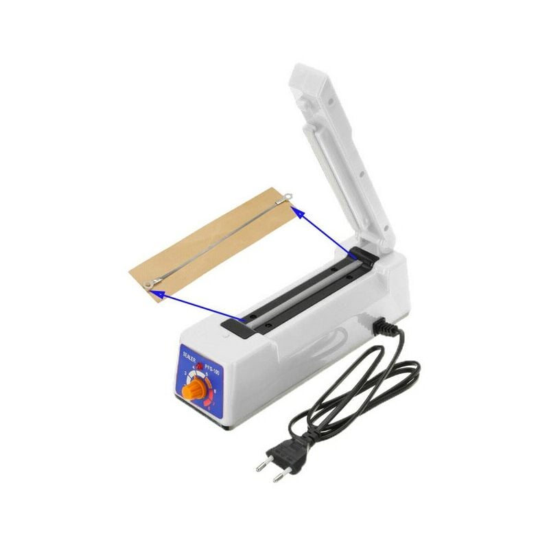 Máquina de sellado portátil, sellador eléctrico automático de envasado al vacío de alimentos, máquina de envasado al vacío,CHINA,white-10cm