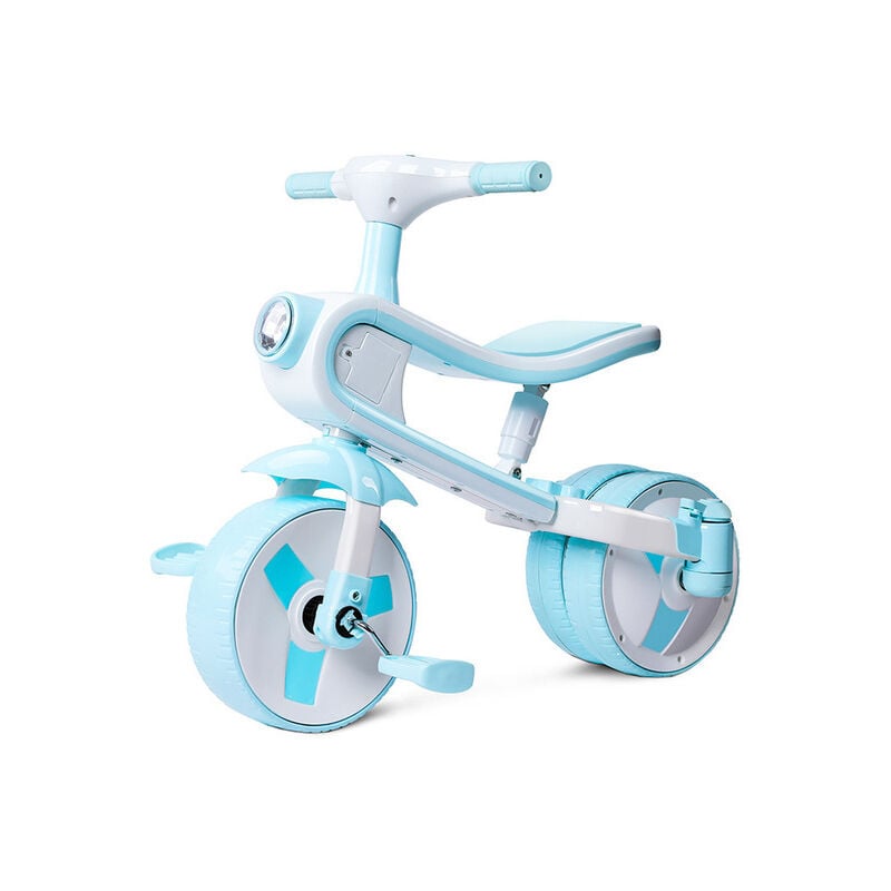 Triciclo para niños de 2 a 6 años, bicicleta con pedal, coche de equilibrio, scooter,blue