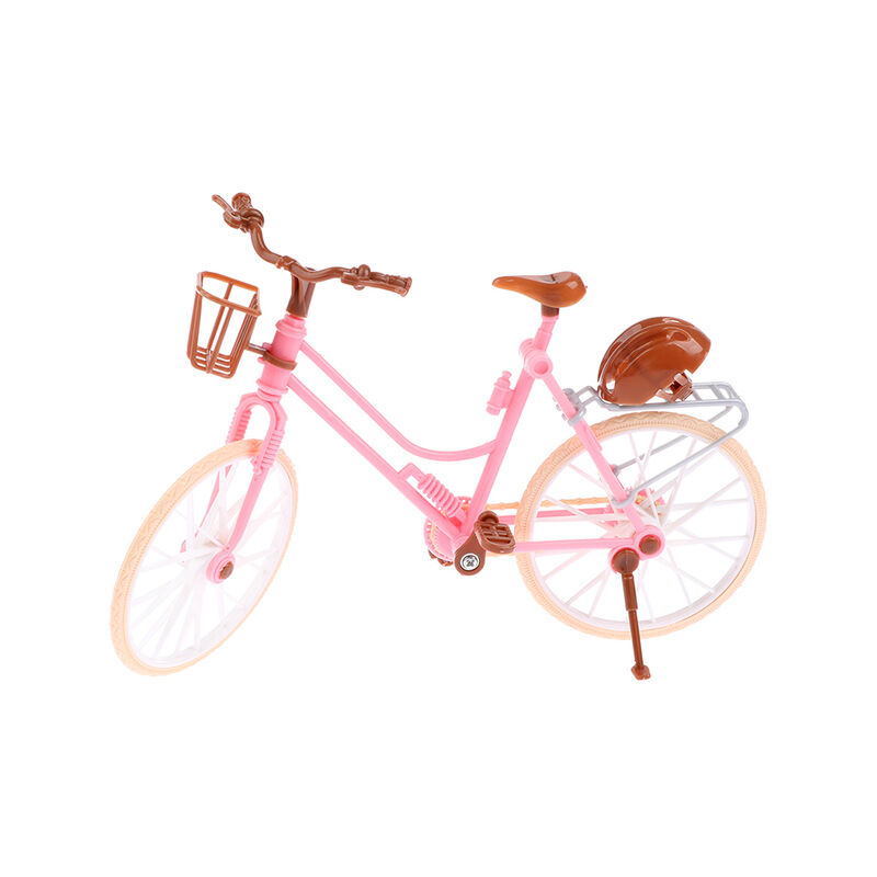 Mini simulación de bicicleta, accesorio de muñeca, juguetes de decoración de plástico, novedad, accesorios en miniatura, envío directo,Pink Bicycle