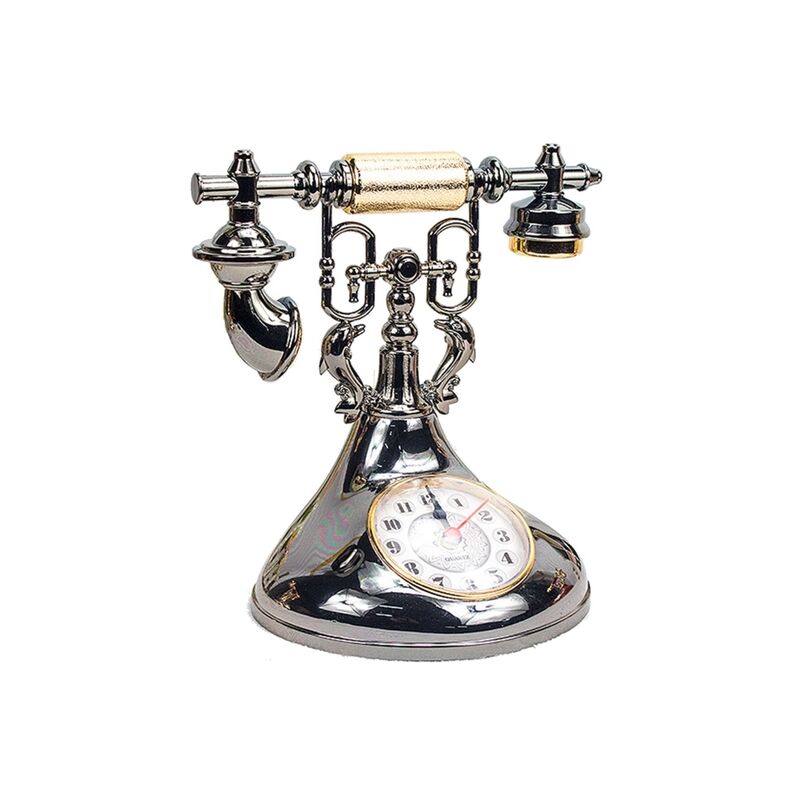 Reloj despertador modelo Retro de teléfono, cronómetro creativo, adorno de escritorio para el hogar, habitación de niños, mesita de noche, decoración A02 23,GY