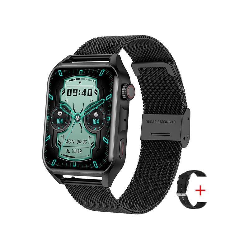 Reloj inteligente AMOLED para hombre y mujer, accesorio de pulsera resistente al agua con pantalla HD de 2022 pulgadas, seguimiento de llamadas, Bluetooth, NFC, 1,78,black milan silica,CHINA