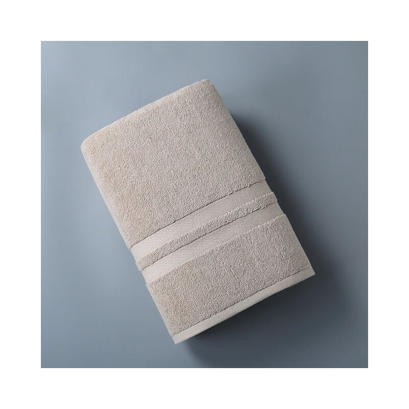 Toallas de algodón 100% para Hotel, toalla de cara gruesa para baño, absorbente, suave, regalo de empresa, bordado, Mate de baño,Brown,140g Towel 35x75cm,1 unid