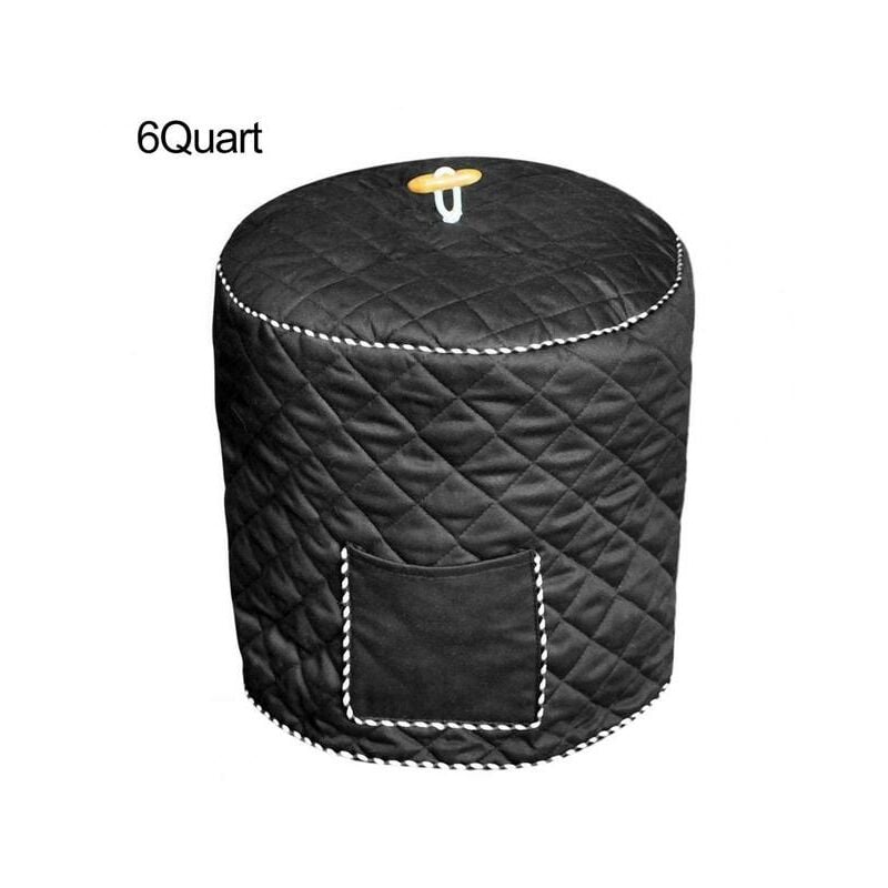 Cubierta de olla arrocera impermeable, duradera, de diseño, para olla arrocera,Black 6 quart