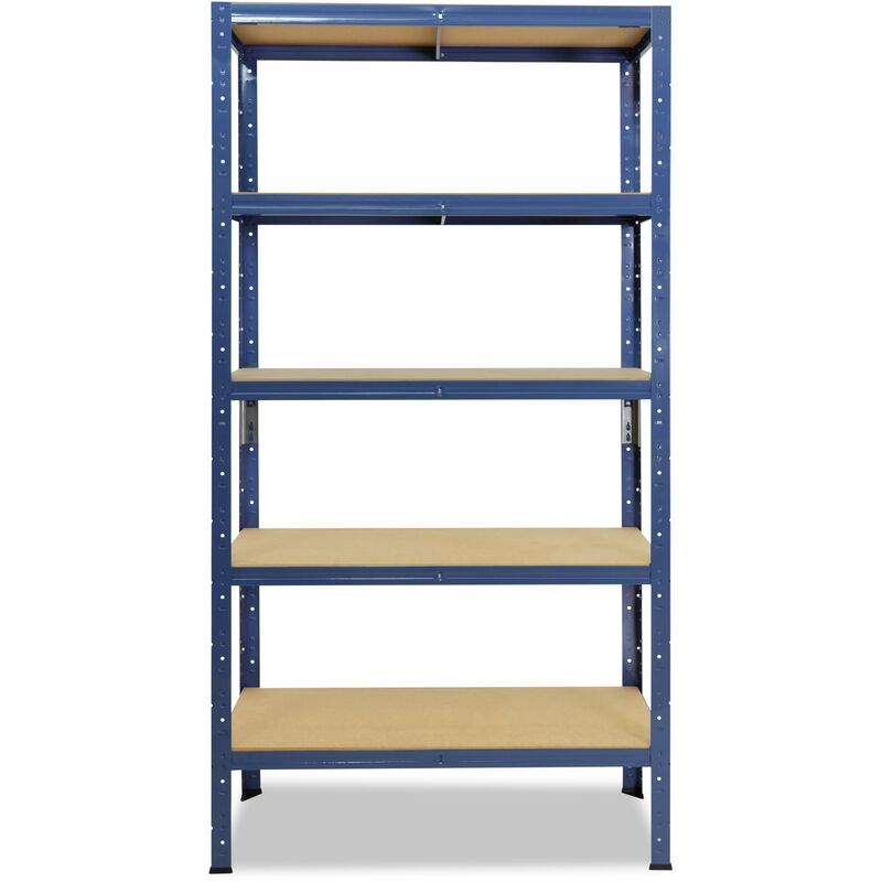 shelfplaza® HOME 200x100x50 cm Scaffale metallo per carichi pesanti blu con  5 ripiani con 175kg capacità di carico / Scaffali in metallo per garage  come scaffali per ripostiglio o officina