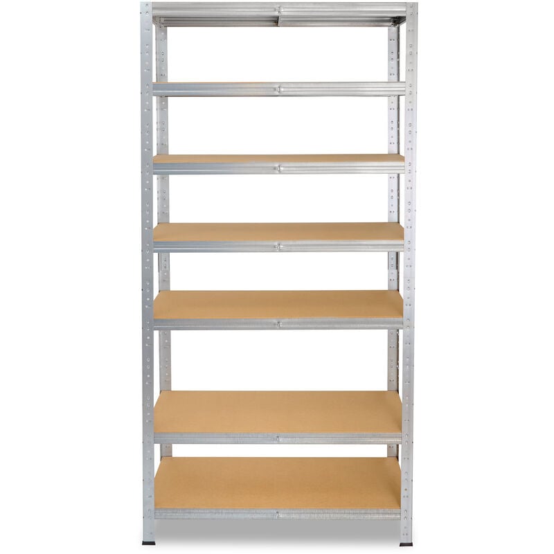 shelfplaza® HOME 200x70x50 cm Scaffale metallo per carichi pesanti zincato  con 7 ripiani con 125kg capacità di carico / Scaffali in metallo per garage  come scaffali per ripostiglio o officina