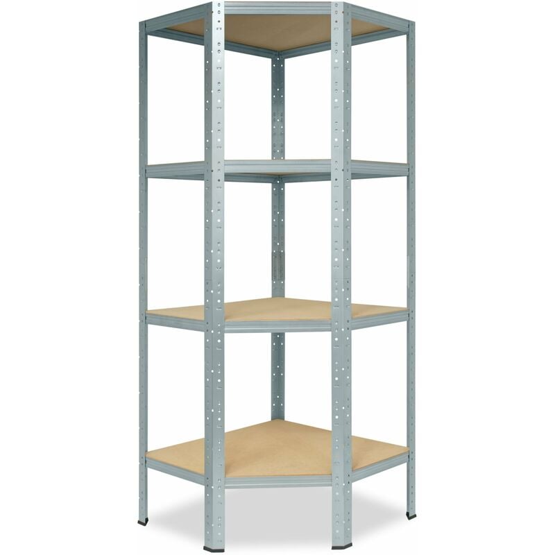 shelfplaza® HOME 180x60x30 cm Scaffale angolare metallo carichi pesanti  zincato 5 ripiani / Scaffale metallo 175kg capacità carico / Mensola scaffale  angolare / Scaffali in metallo per garage