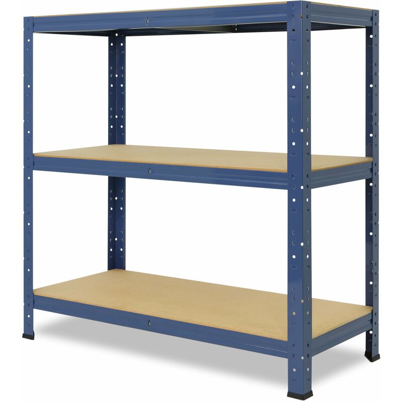 shelfplaza® HOME 100x100x30 cm Scaffale metallo per carichi pesanti blu con  3 ripiani con 175kg capacità di carico / Scaffali in metallo per garage  come scaffali per ripostiglio o officina