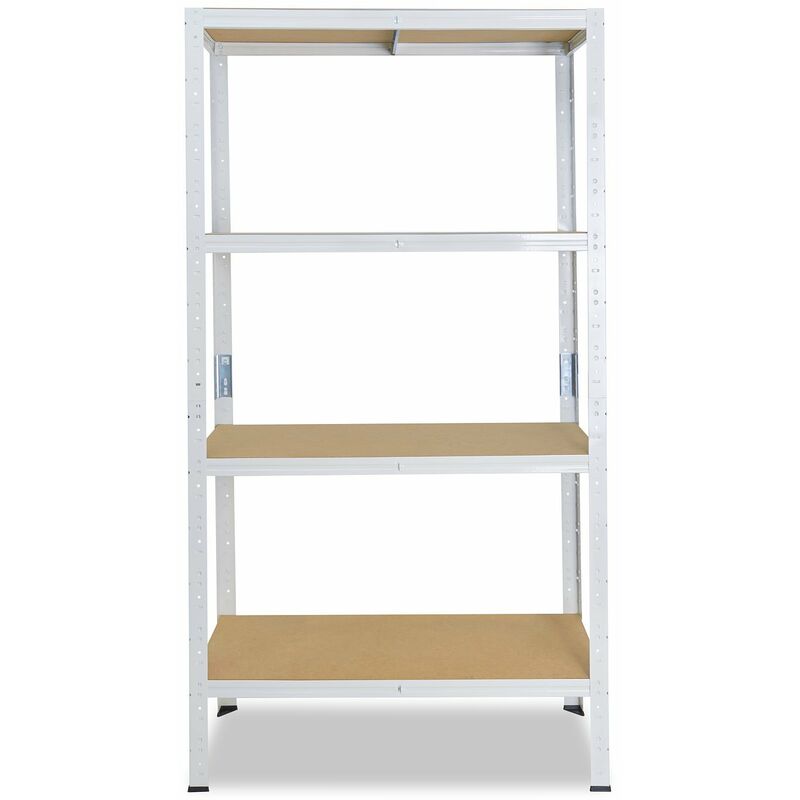 shelfplaza® 180x60x23cm HOME Scaffale metallo per carichi pesanti bianco  con 6 ripiani con 145kg capacità di carico/Scaffali in metallo per garage