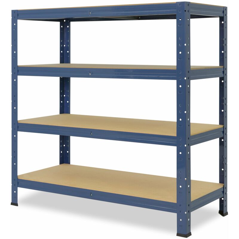 shelfplaza® PRO 200x100x50 cm Scaffale metallo per carichi pesanti blu  arancione con 5 ripiani con