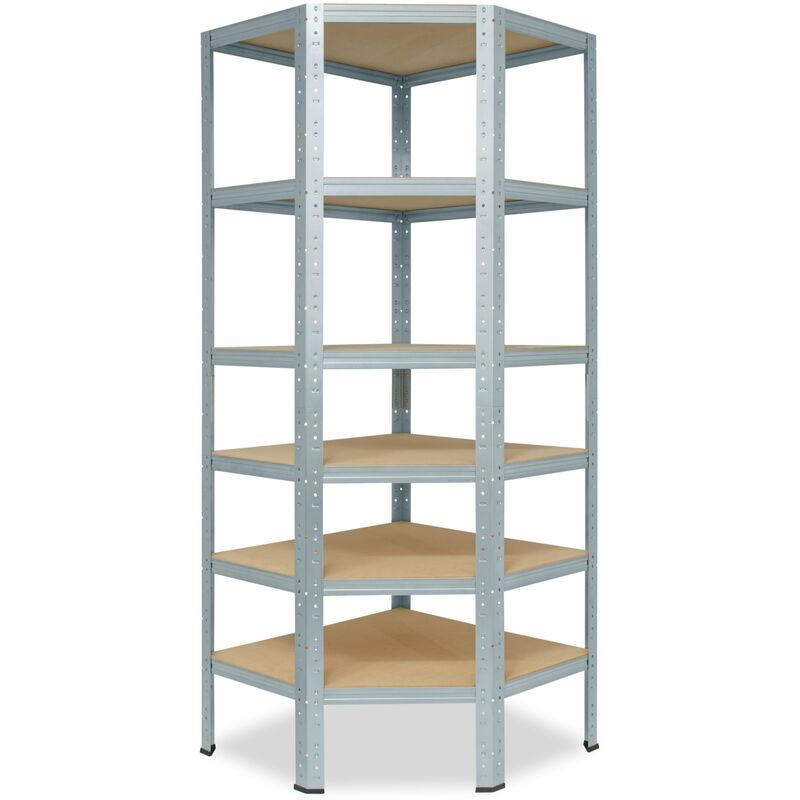 shelfplaza® HOME 230x70x40 cm Scaffale angolare metallo carichi pesanti  zincato 6 ripiani / Scaffale metallo 145kg capacità carico / Mensola  scaffale angolare / Scaffali in metallo per garage