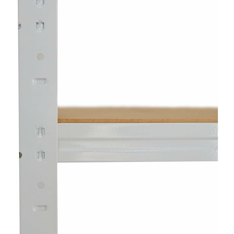 shelfplaza® HOME 200x100x30 cm Scaffale metallo per carichi pesanti bianco  con 5 ripiani con 175kg
