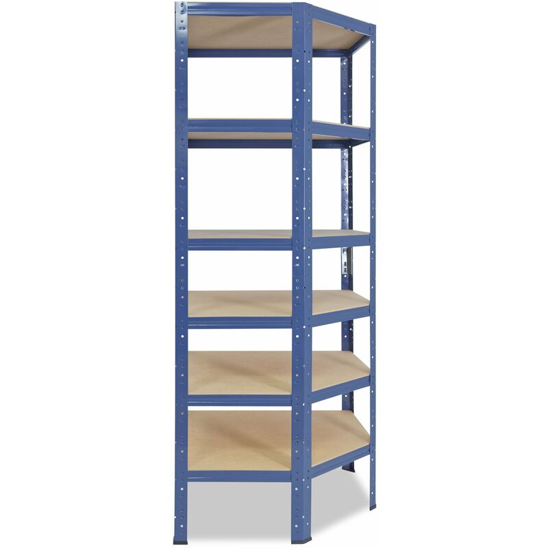 shelfplaza® HOME 230x90x60 cm Scaffale angolare metallo carichi pesanti blu  6 ripiani / Scaffale metallo 145kg capacità carico / Mensola scaffale  angolare / Scaffali in metallo per garage