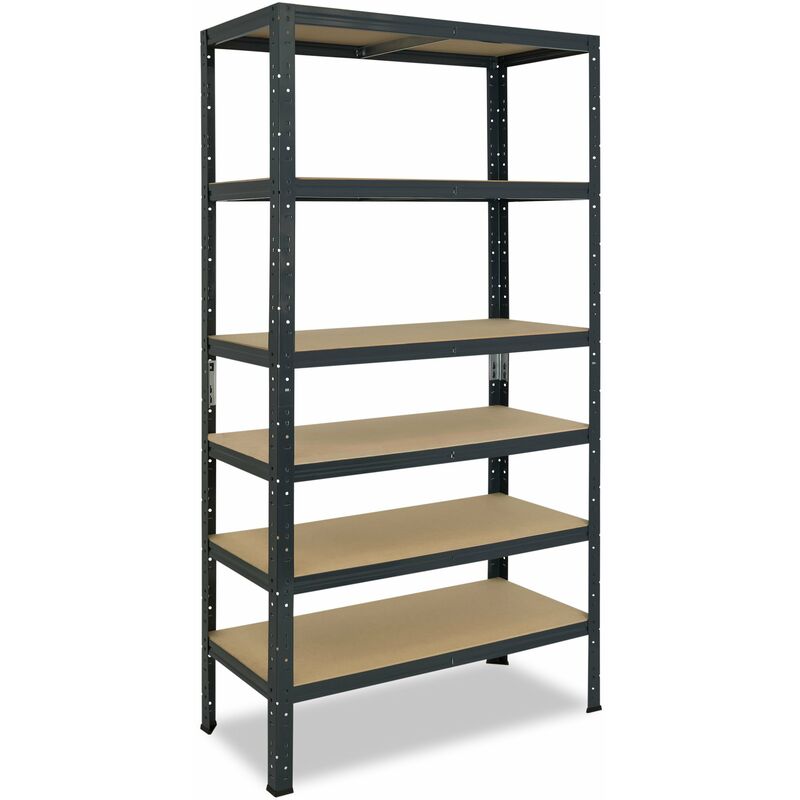 shelfplaza® HOME 200x80x40 cm Scaffale metallo per carichi pesanti  antracite con 6 ripiani con 145kg capacità di carico / Scaffali in metallo  per garage come scaffali per ripostiglio o officina